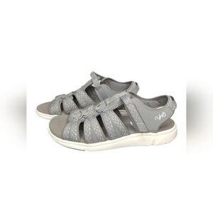 Ryka Sandals Adjustable Strap Sport Shoes Gladiator Sleet Grey Women Size 6.5